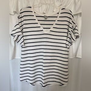 Striped V-Neck Women's Top